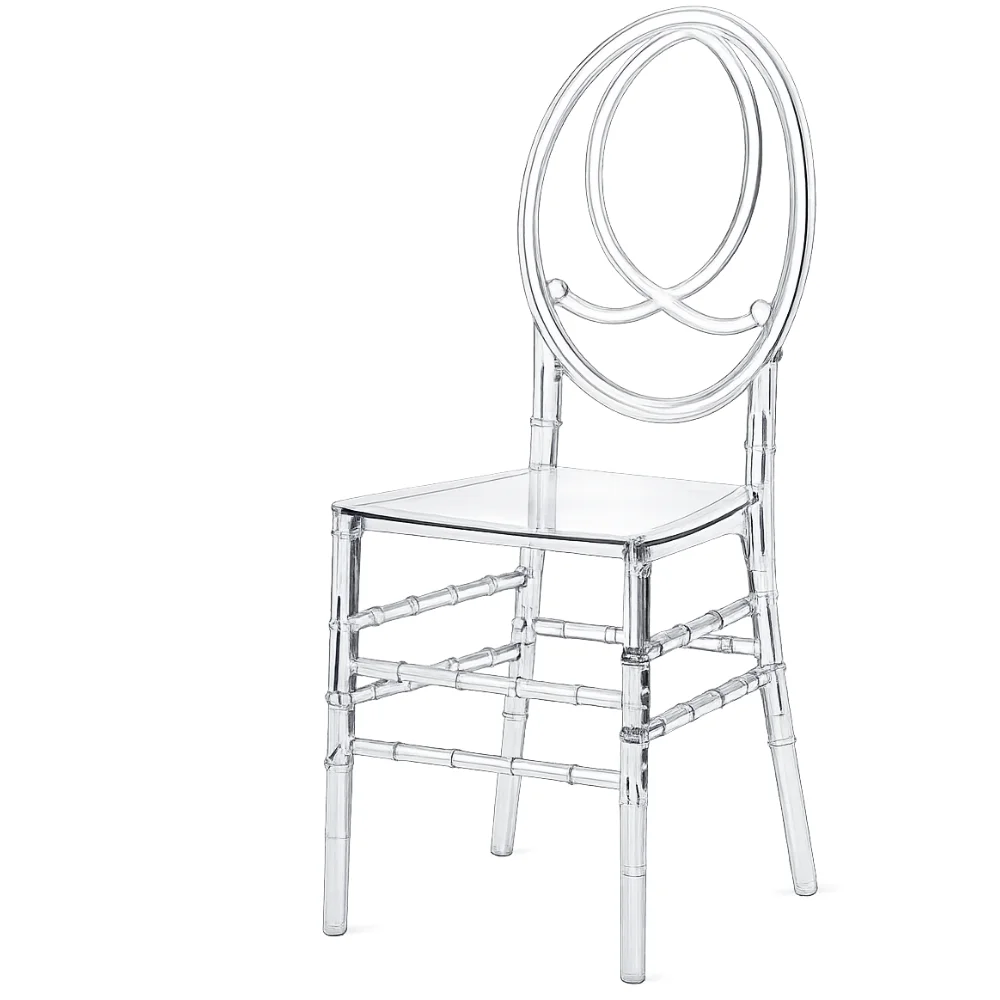 Armless Acrylic Oval Chairs